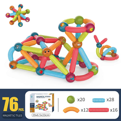 Magnetic Balls & Rods Building Set – Creative STEM Educational Toy for Kids