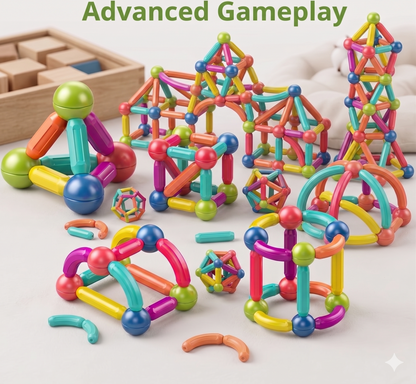 Magnetic Balls & Rods Building Set – Creative STEM Educational Toy for Kids