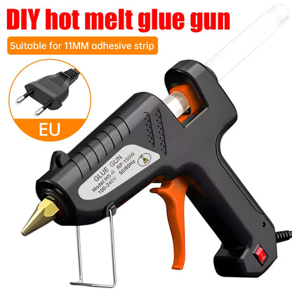 150W Industrial Electrothermal Hot Melt Glue Gun - 11mm Glue Sticks Compatible Thermo Temperature DIY Electric Repair Tool