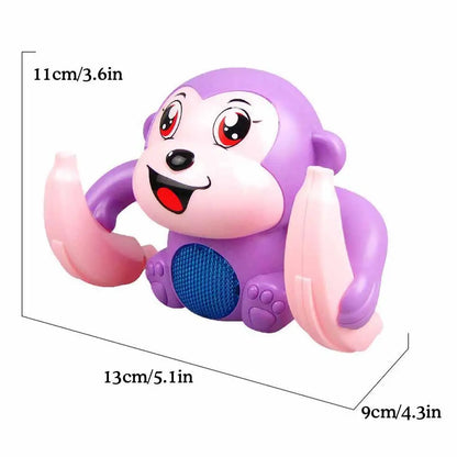 Baby toy electric rolling monkey light music puzzle sound prompt monkey children's toy gift preschool education toy
