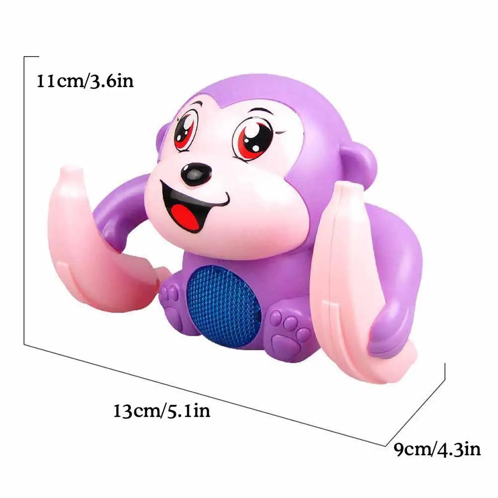 Baby toy electric rolling monkey light music puzzle sound prompt monkey children's toy gift preschool education toy