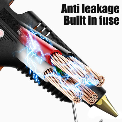 150W Industrial Electrothermal Hot Melt Glue Gun - 11mm Glue Sticks Compatible Thermo Temperature DIY Electric Repair Tool