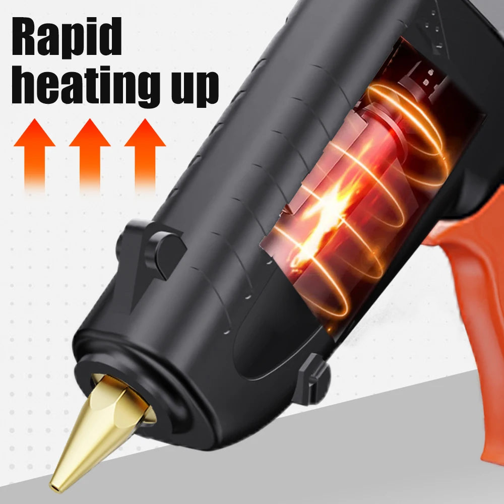 150W Industrial Electrothermal Hot Melt Glue Gun - 11mm Glue Sticks Compatible Thermo Temperature DIY Electric Repair Tool