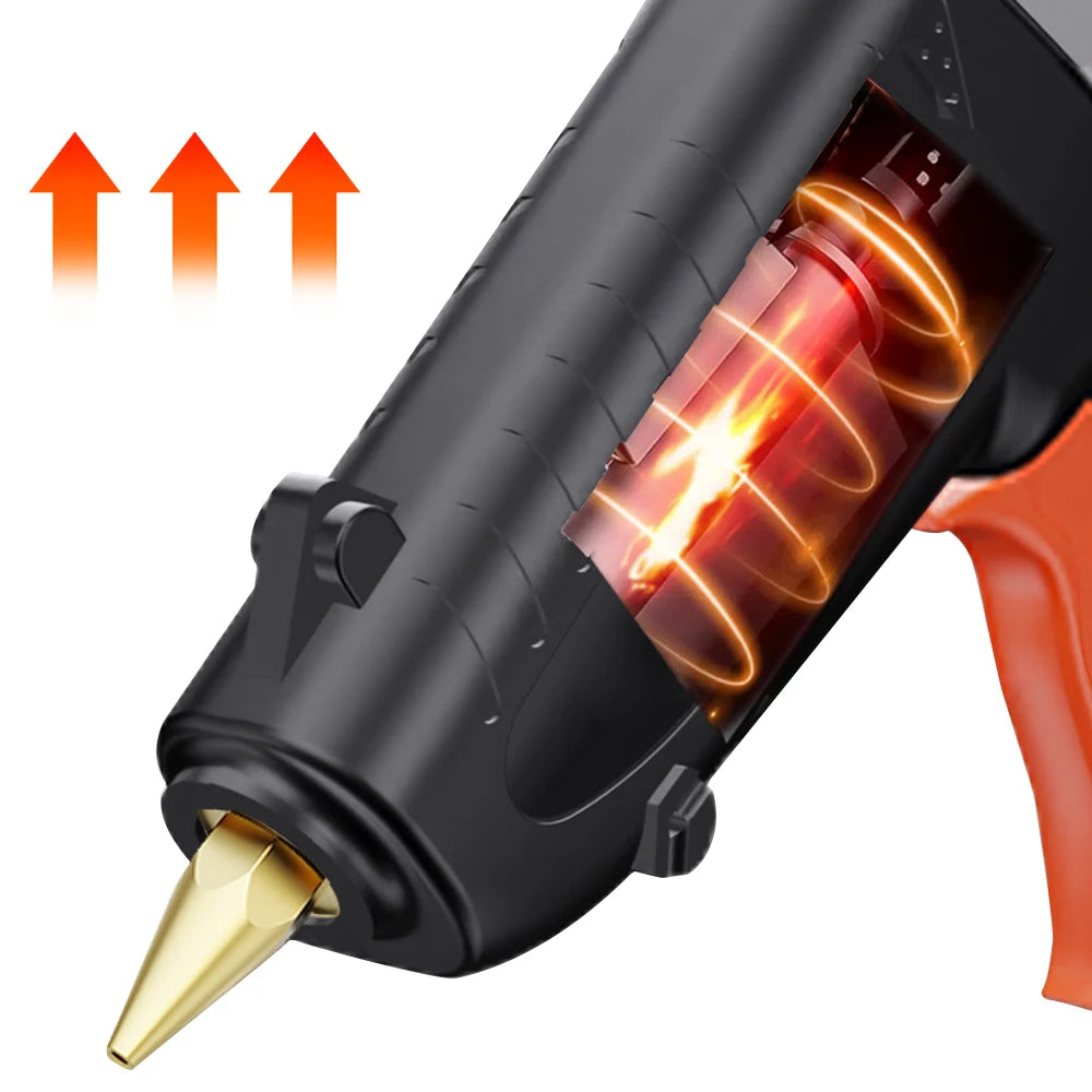 150W Industrial Electrothermal Hot Melt Glue Gun - 11mm Glue Sticks Compatible Thermo Temperature DIY Electric Repair Tool
