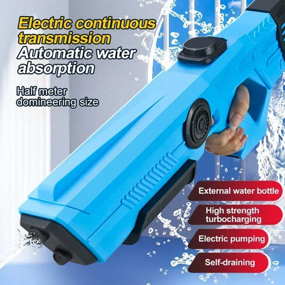 Electric Automatic Water Storage Gun Toys Portable Children Summer Beach Outdoor Fight Fantasy Spray Gun Toys Boy Kid Adult Game