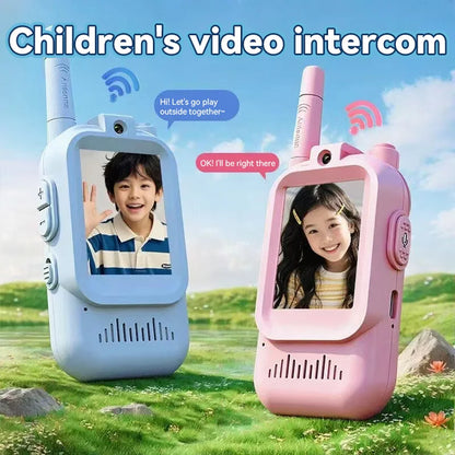 Kids Video Walkie Talkie Toys  With HD Camera And 2 Inch Screen Wireless Intercom Toy For Camping Travel Birthday Gifts Outdoor