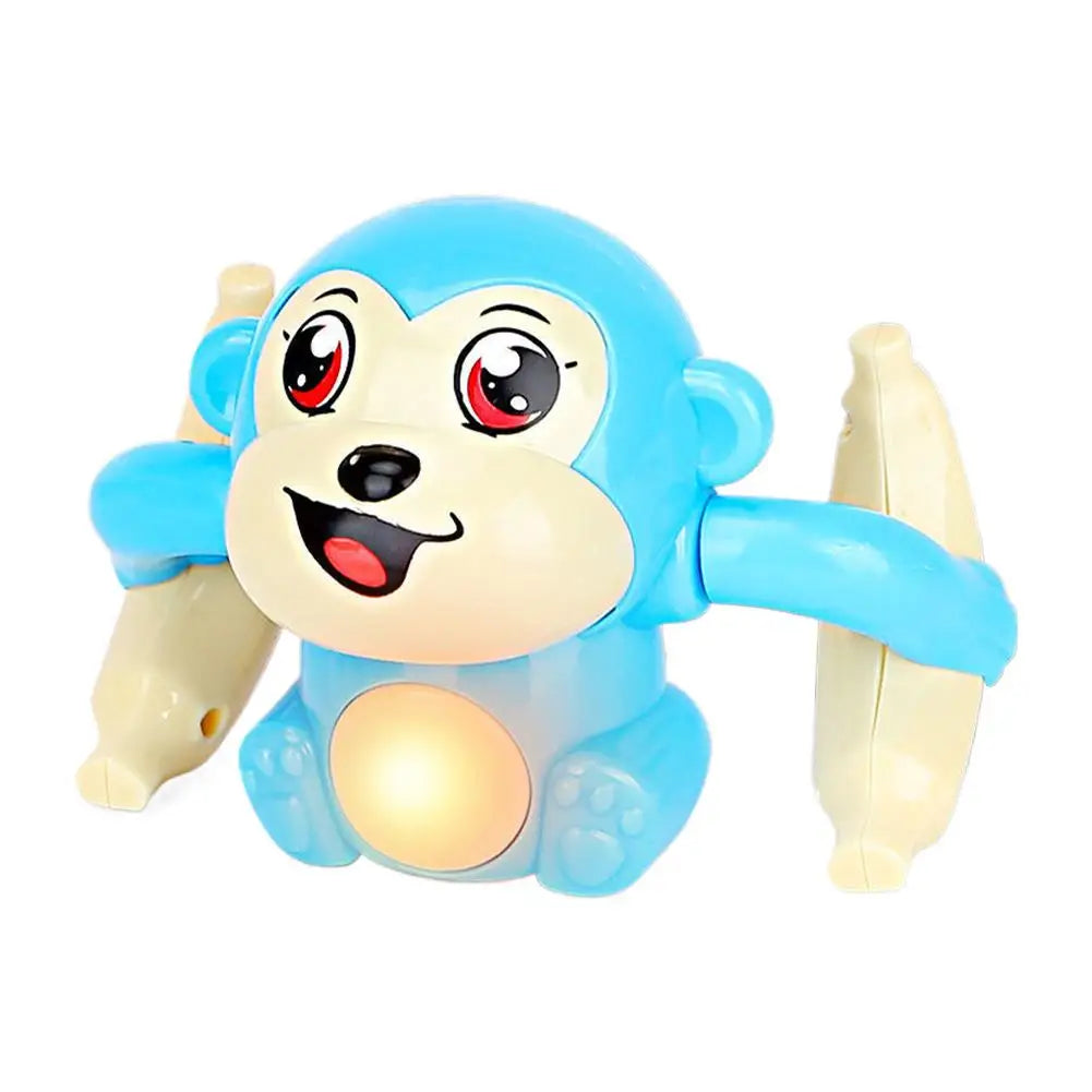 Baby toy electric rolling monkey light music puzzle sound prompt monkey children's toy gift preschool education toy