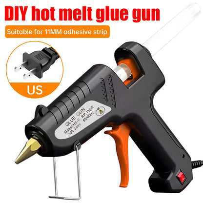 150W Industrial Electrothermal Hot Melt Glue Gun - 11mm Glue Sticks Compatible Thermo Temperature DIY Electric Repair Tool